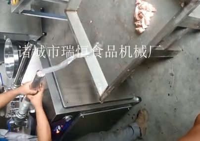 液壓灌腸機，大肉塊